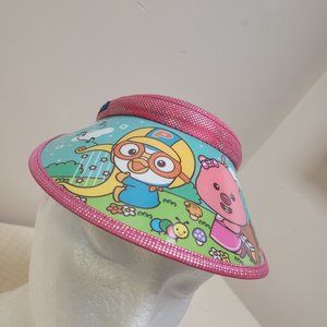 Peek-a-Boo PORORO Hat Visor Pink bee animated cartoon anima cute